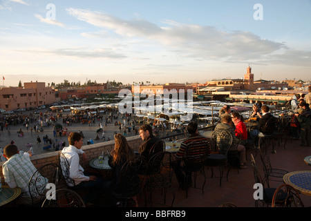 Africa, Nord Africa, Marocco Marrakech, Medina, Djemaa el Fna Foto Stock