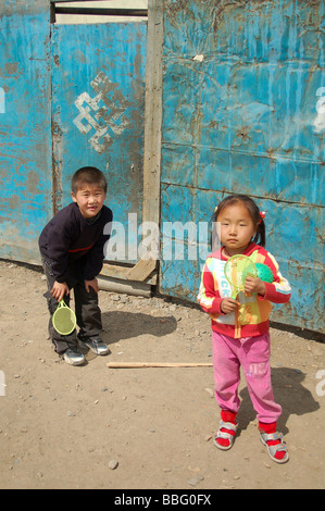 Local popolo mongolo da Ulaan Baatar (Ulan Bator), Mongolia Foto Stock