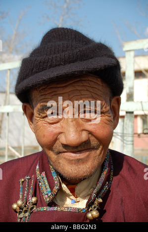 Ritratto di un uomo mongola ad Ulaan Baatar, Mongolia Foto Stock