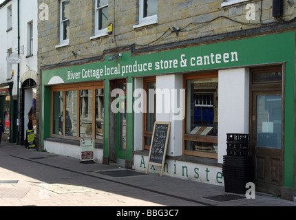 Hugh Fearnley-Whittingstall' s River Cafe shop e mensa a Axminster, Devon, Regno Unito Foto Stock