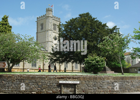 Il Minster chiesa di Santa Maria Vergine in Axminster Devon, Regno Unito Foto Stock