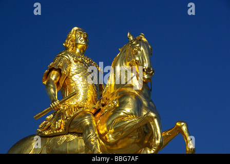 Dresden Goldener Reiter Dresden Golden Knight 04 Foto Stock