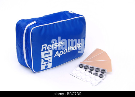 Reiseapotheke primo soccorso kit di viaggio 03 Foto Stock