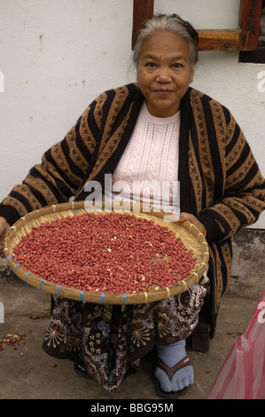 Popolo Lao prese a Luang Prabang, Laos Foto Stock