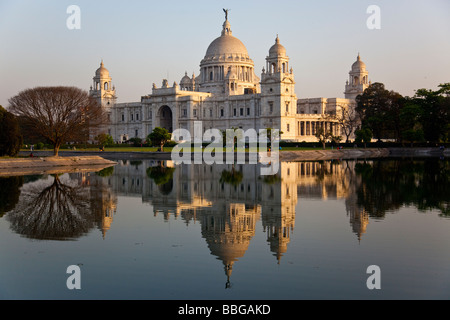 Victoria Memorial in Maidan in Calcutta India Foto Stock