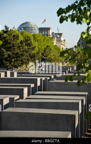 Memoriale per gli ebrei assassinati d'Europa, Berlino, Germania, Europa Foto Stock