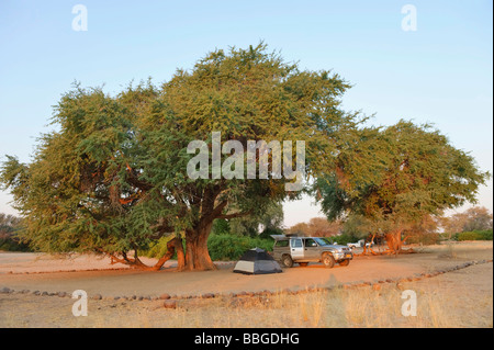 Il camp di 'White Lady Lodge' a monte Brandberg, Namibia, Africa Foto Stock