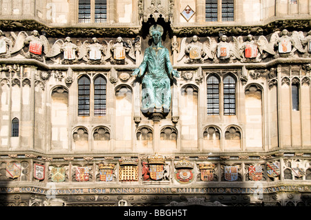 La Chiesa di Cristo, porta alla Cattedrale di Canterbury, Kent, Regno Unito Foto Stock