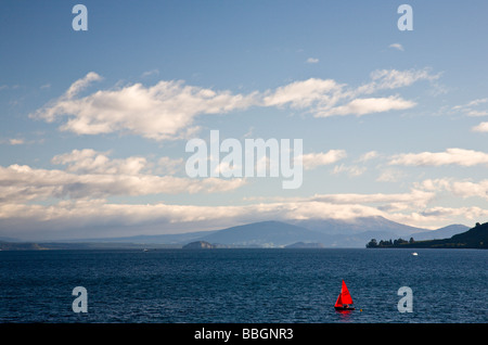 Lago Taupo da Taupo Isola del nord della Nuova Zelanda Foto Stock