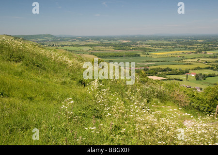 La vista dalla cima del Devil's Dyke nel South Downs, Sussex, Inghilterra Foto Stock