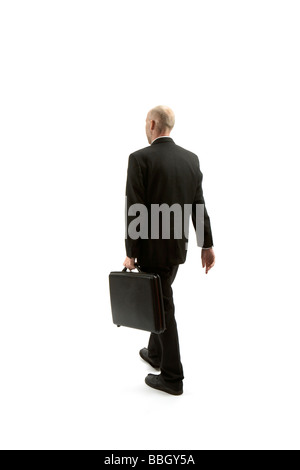 Imprenditore della suite nero a piedi Foto Stock