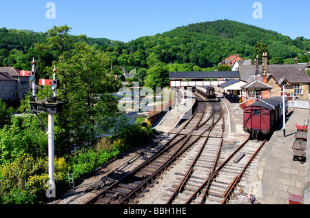 Vista di Llangollen Railway Station Foto Stock