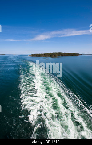 Traghetti passeggeri lasciando Turku per Isole Aland in Finlandia Foto Stock