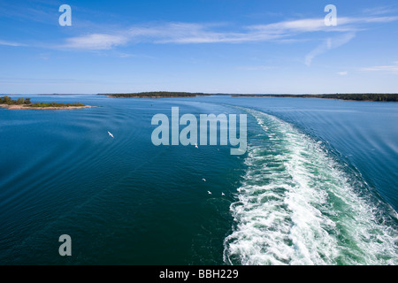 Traghetti passeggeri lasciando Turku per Isole Aland in Finlandia Foto Stock