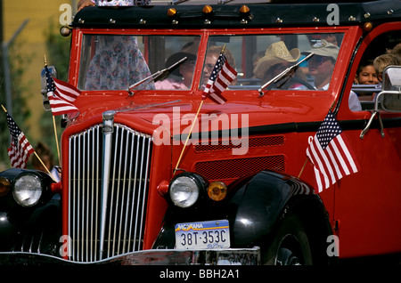 Tour bus Glacier National Park Montana Foto Stock