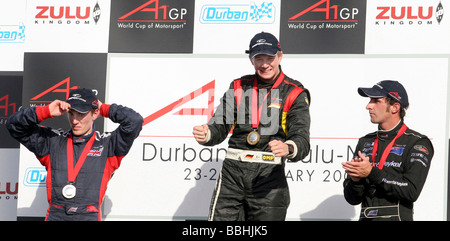 Team Germany s Nico Hulkenberg C ha vinto la A 1 Grand Prix gara per il 2007 Sud Africa GP il 25 febbraio 2007 a Durban seconda Foto Stock