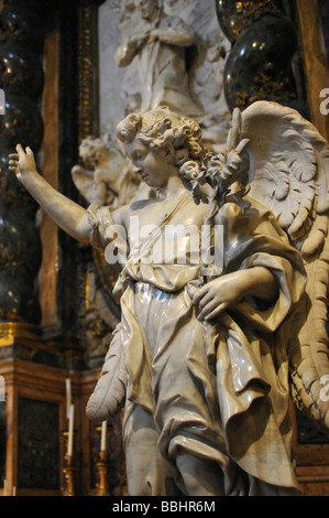 Figura dell'angelo nella Chiesa di Sant'Ignazio di Loyola in campo Marzio, centro storico, Roma, Italia, Europa Foto Stock