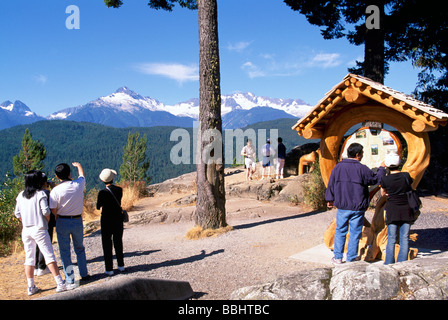 Gamma di tantalo (Coast Mountains), il punto di vista di montagna vicino a Whistler e Squamish, BC, British Columbia, Canada, lungo l'autostrada 99 Foto Stock