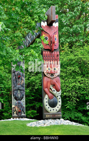 Portal 2008 nuove opere d'arte permanenti nel Parco di Stanley da coste Salish artista Susan punto Vancouver British Columbia Canada Foto Stock