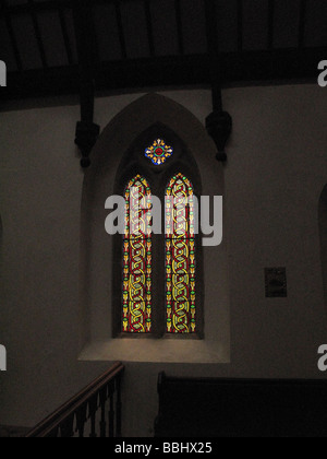 La finestra della chiesa, interno Foto Stock