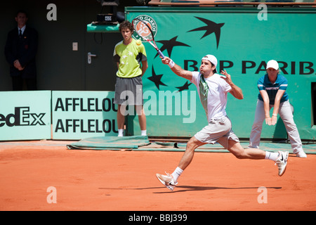 Parigi,Francia Tommy HAAS in grand slam francese internazionale open di tennis del Roland Garros 2009 Dal 22 maggio al 5 giugno Foto Stock