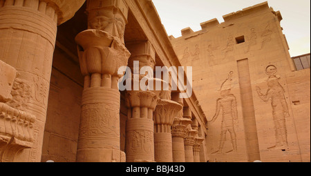 Il Tempio di Philae, Aswan, Egitto, Africa Foto Stock