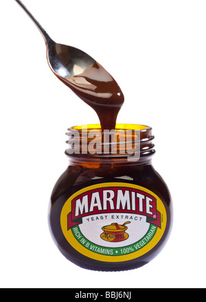 Marmite jar con cucchiaio Foto Stock