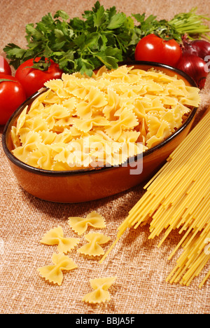 Un assortimento di pasta ancora vita Foto Stock