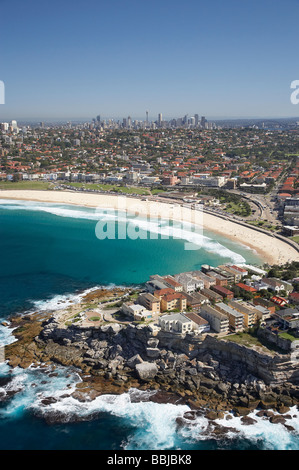 La spiaggia di Bondi Sydney New South Wales AUSTRALIA antenna Foto Stock