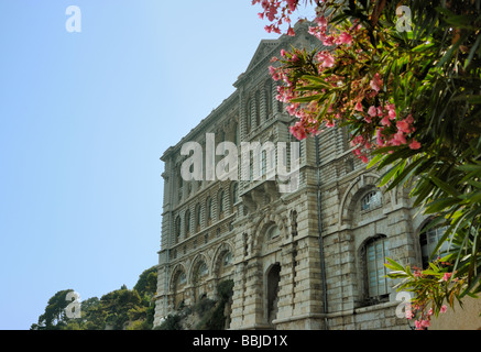 La facciata il museo oceanografico di Monaco Foto Stock