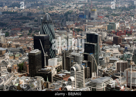 Una veduta aerea della città di Londra verso Nord Est Foto Stock