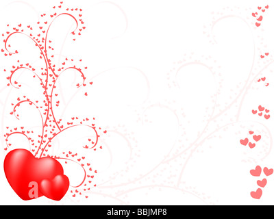 Scheda valentnes vacanze sfondo vettoriale Foto Stock
