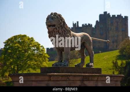 La parte del leone in Lion Bridge progettato da Robert Adam Alnwick Northumberland Foto Stock