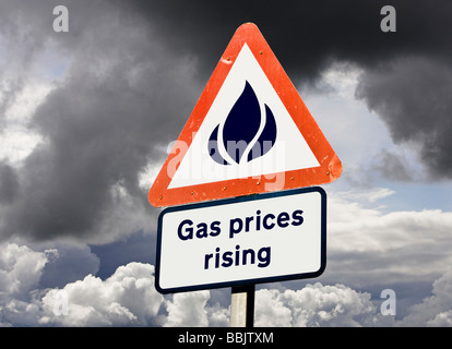 Prezzi del gas, bollette, costi del carburante in aumento nel Regno Unito - inflazione, IVA o costo della vita Foto Stock