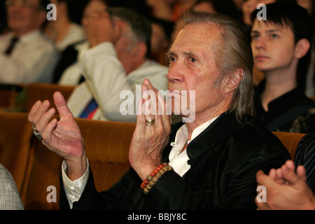 Attore americano, musicista e artista marziale David Carradine in Eurasia film festival di Almaty, Kazakhstan, Ottobre 2006 Foto Stock