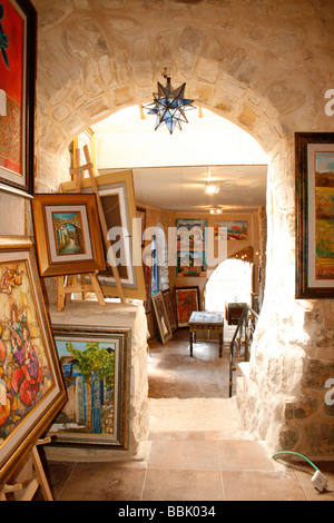 Piccole gallerie in Sefad,Israele Foto Stock