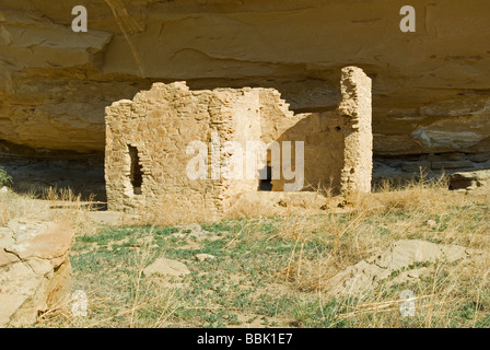 USA nuovo Messico cultura Chaco Parco Nazionale Storico alcova home 1150 1200 Annuncio case per le famiglie degli agricoltori Foto Stock