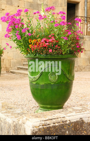 Vaso di fiori ex Arcivescovo Flower Garden Saint Nazaire Cathedral Beziers Herault Languedoc-Roussillon Francia Foto Stock