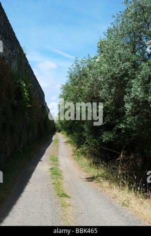 Ingresso di Barco Borghese sito archeologico di Monte Porzio Catone (Roma, Italia). Foto Stock