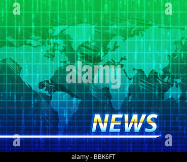 Ultime news newsflash splash screen illustrazione annuncio Foto Stock