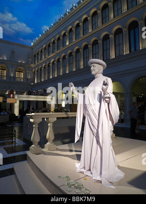 Statua vivente, il veneziano, Las Vegas, Stati Uniti d'America. Foto Stock