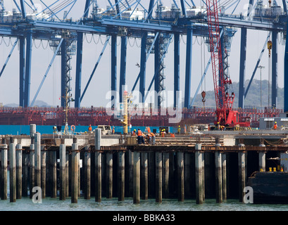 Panama.Panama city.Porto di Balboa.attività portuali. Foto Stock