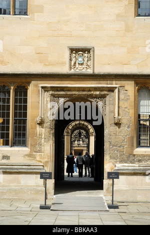 La Libreria di Bodleian, Università di Oxford, Oxofordshire, Inghilterra Foto Stock
