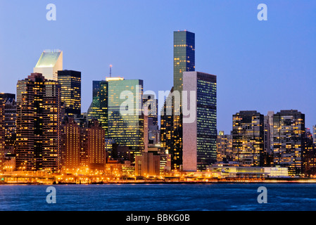 Skyline di New York East Side di Manhattan Foto Stock