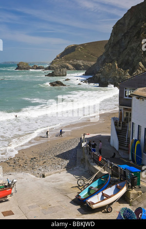 Trevaunance Cove, Sant Agnese, North Cornwall, Regno Unito Foto Stock