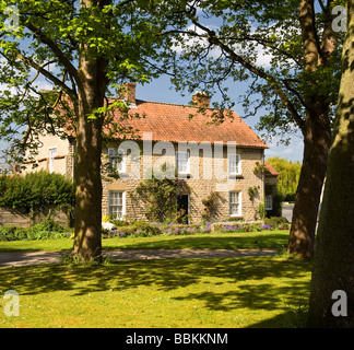 Casa di pietra in villaggio Hovingham, North Yorkshire Foto Stock