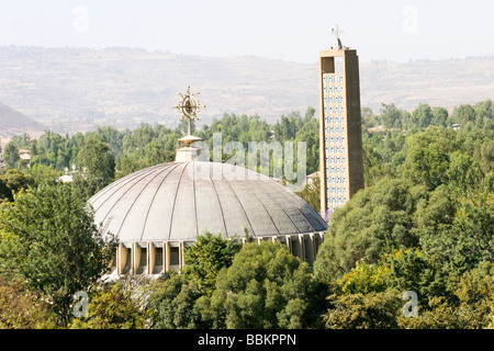 Africa Etiopia Axum la chiesa di Nostra Signora di Sion ha detto a case la biblica Arca dell'Alleanza Foto Stock