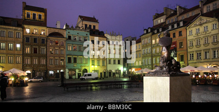 Polonia Varsavia Old Town Square Rynek Starego Miasta Foto Stock