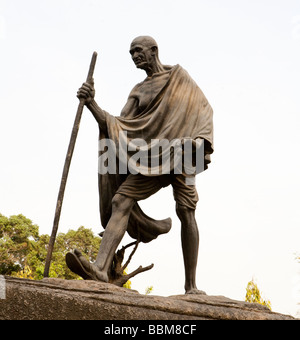 Statua in bronzo del Mahatma Gandhi New Delhi India Foto Stock