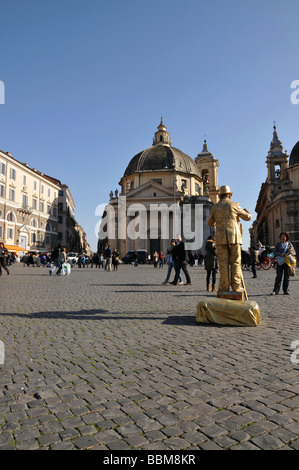 Santa Maria di Montesanto, Piazza del Popolo, centro storico, Roma, Italia Foto Stock